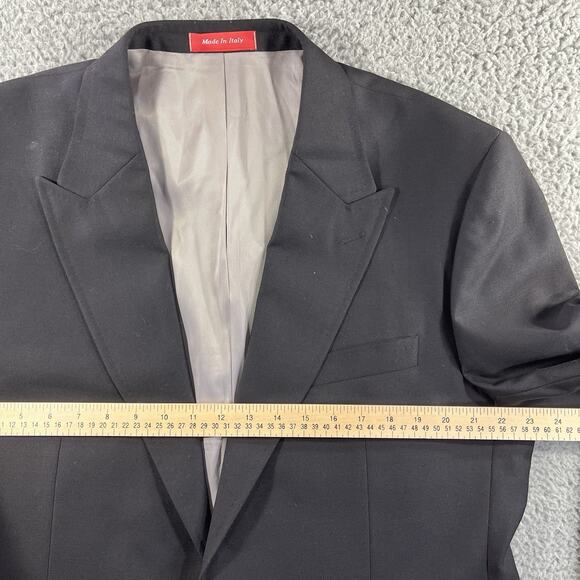 Tiglio Rosso Suit Jacket Mens 44L Black Super 150s Italian Made Italy Blazer - Picture 12 of 13